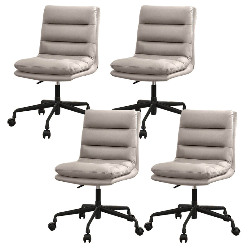 Contemporary Leather Desk Chair Wheels Included Conference Chair for Office