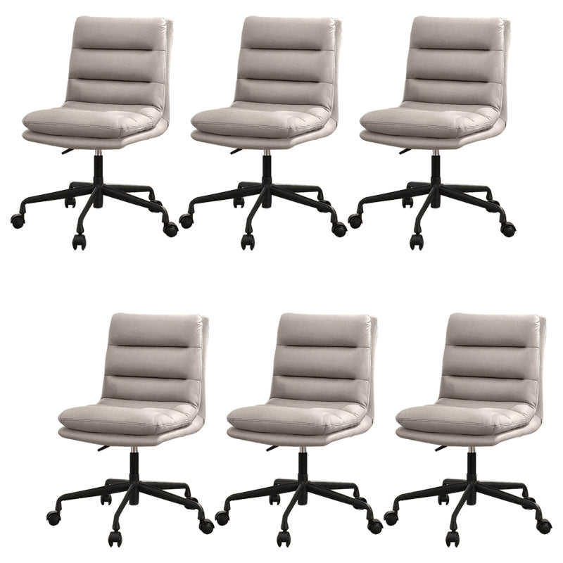 Contemporary Leather Desk Chair Wheels Included Conference Chair for Office