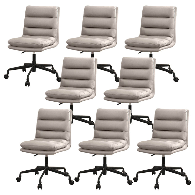 Contemporary Leather Desk Chair Wheels Included Conference Chair for Office