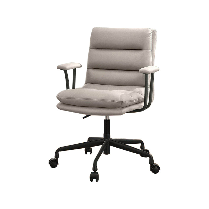 Contemporary Leather Desk Chair Wheels Included Conference Chair for Office