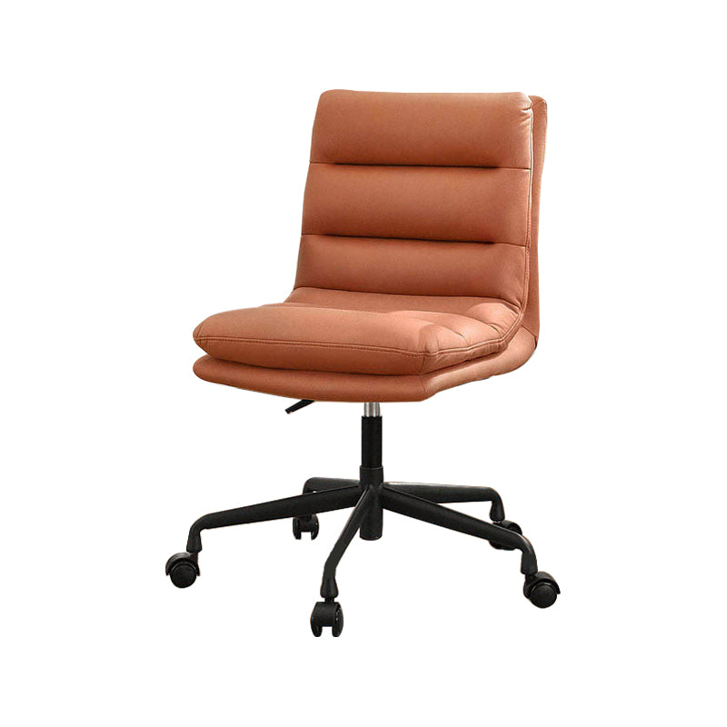 Contemporary Leather Desk Chair Wheels Included Conference Chair for Office