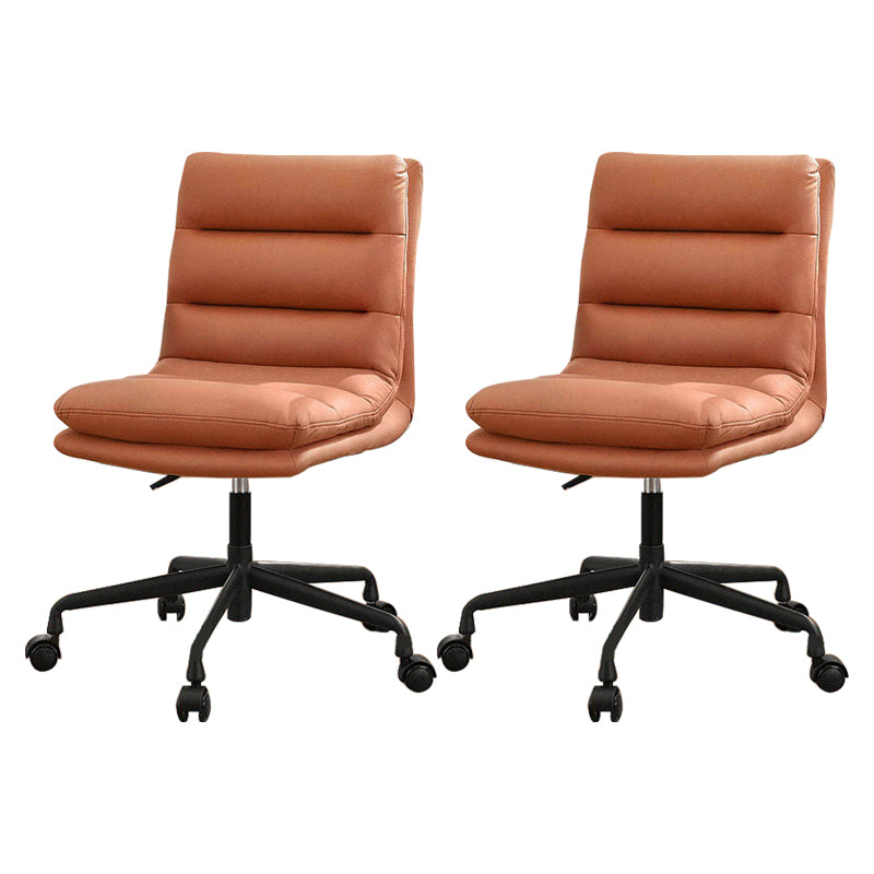 Contemporary Leather Desk Chair Wheels Included Conference Chair for Office