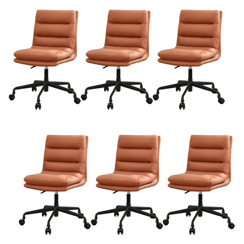 Contemporary Leather Desk Chair Wheels Included Conference Chair for Office