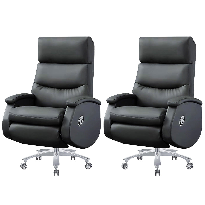 Modern Office Chair Armless Leather Adjustable Seat Height Desk Chair with Wheels