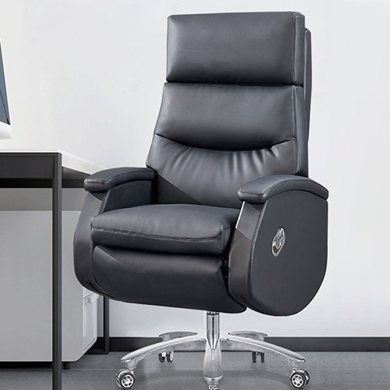 Modern Office Chair Armless Leather Adjustable Seat Height Desk Chair with Wheels