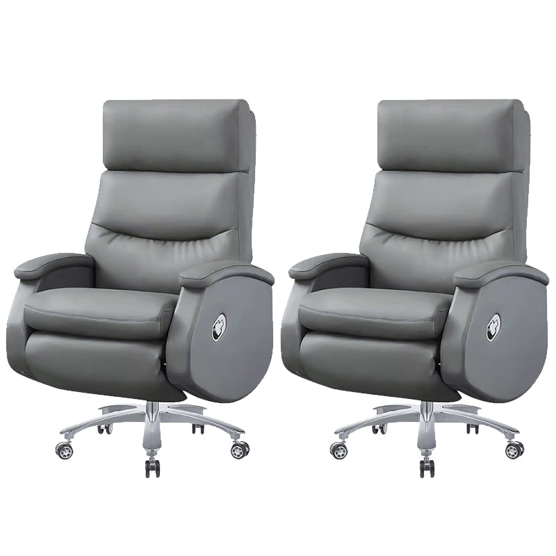 Modern Office Chair Armless Leather Adjustable Seat Height Desk Chair with Wheels