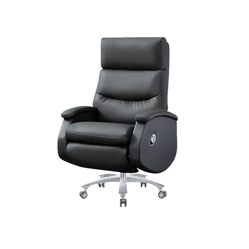 Modern Office Chair Armless Leather Adjustable Seat Height Desk Chair with Wheels