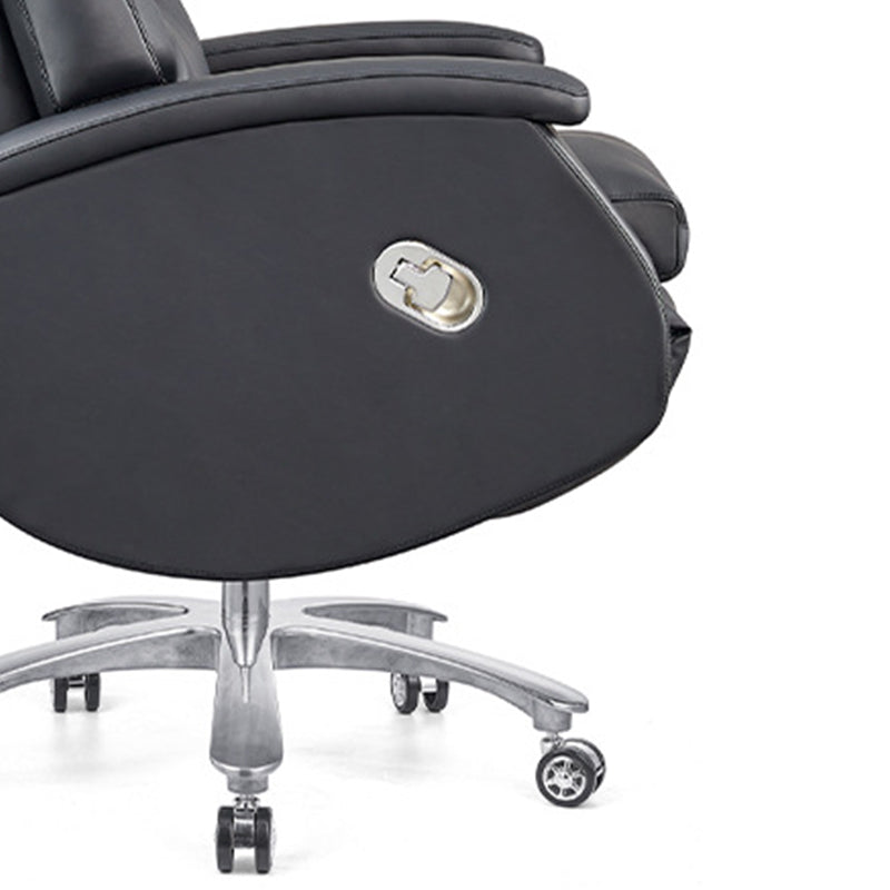 Modern Office Chair Armless Leather Adjustable Seat Height Desk Chair with Wheels