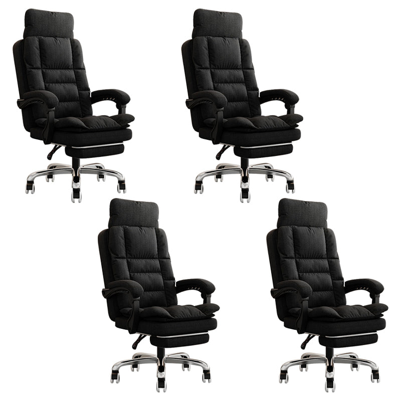 Modern Chair Padded Arms Adjustable Seat Height Office Chair with Wheels