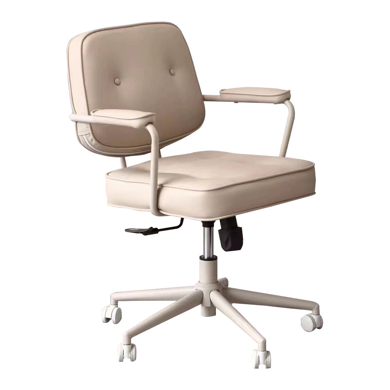 Contemporary Padded Arms Desk Chair Adjustable Seat Height Task Chair for Office