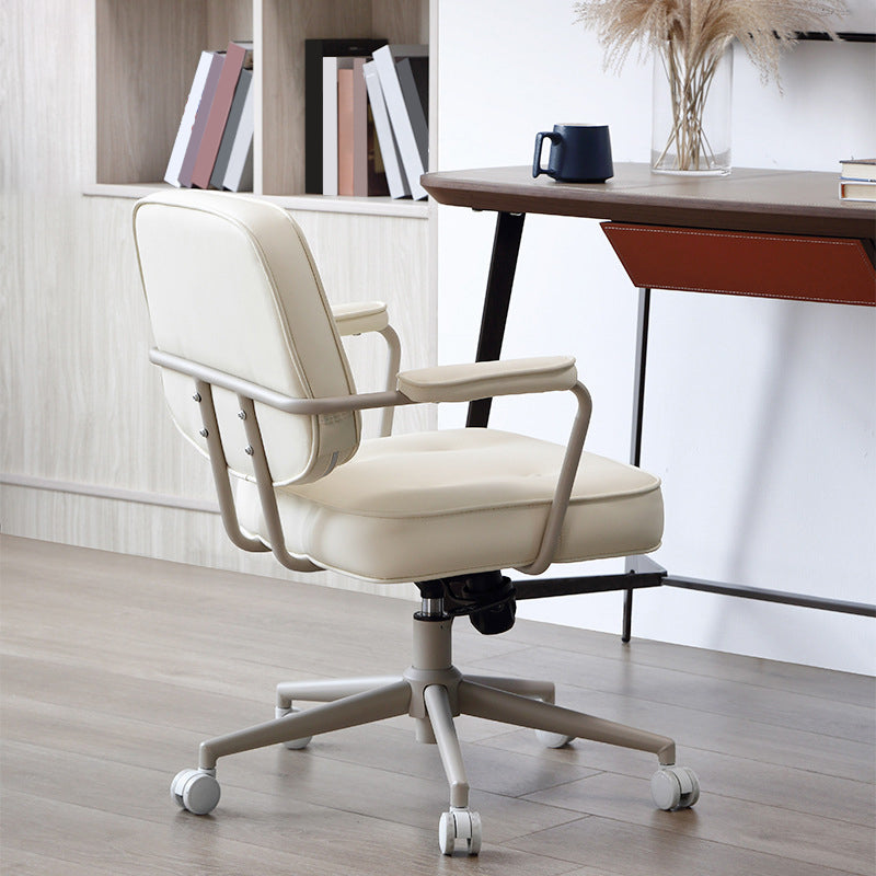 Contemporary Padded Arms Desk Chair Adjustable Seat Height Task Chair for Office