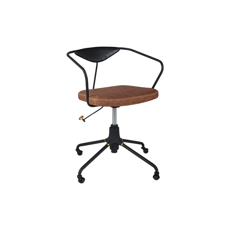 Armless Desk Chair Modern Ergonomic Office Chair with Wheels