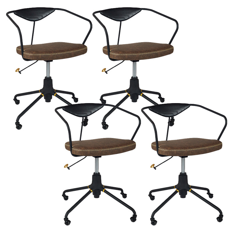 Armless Desk Chair Modern Ergonomic Office Chair with Wheels