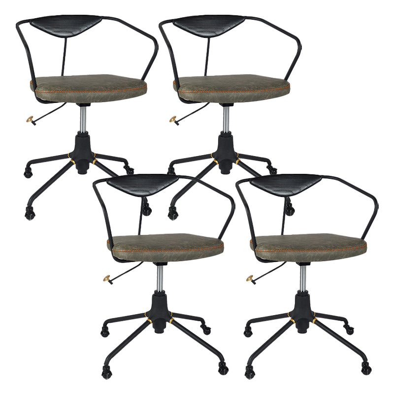 Armless Desk Chair Modern Ergonomic Office Chair with Wheels