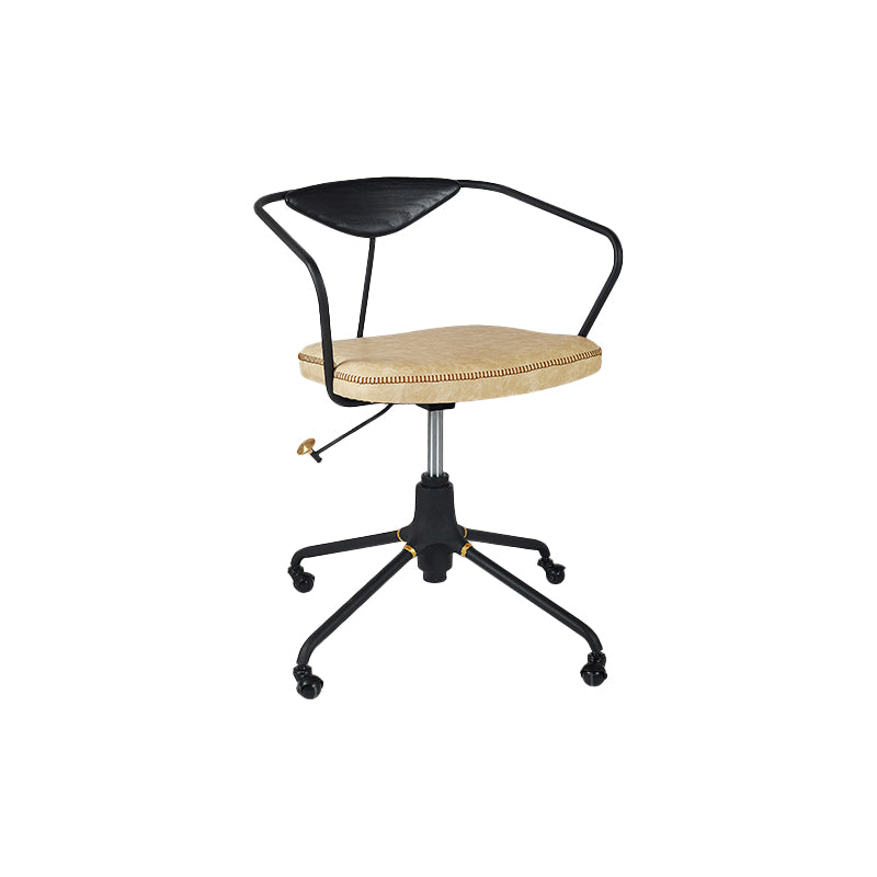 Armless Desk Chair Modern Ergonomic Office Chair with Wheels