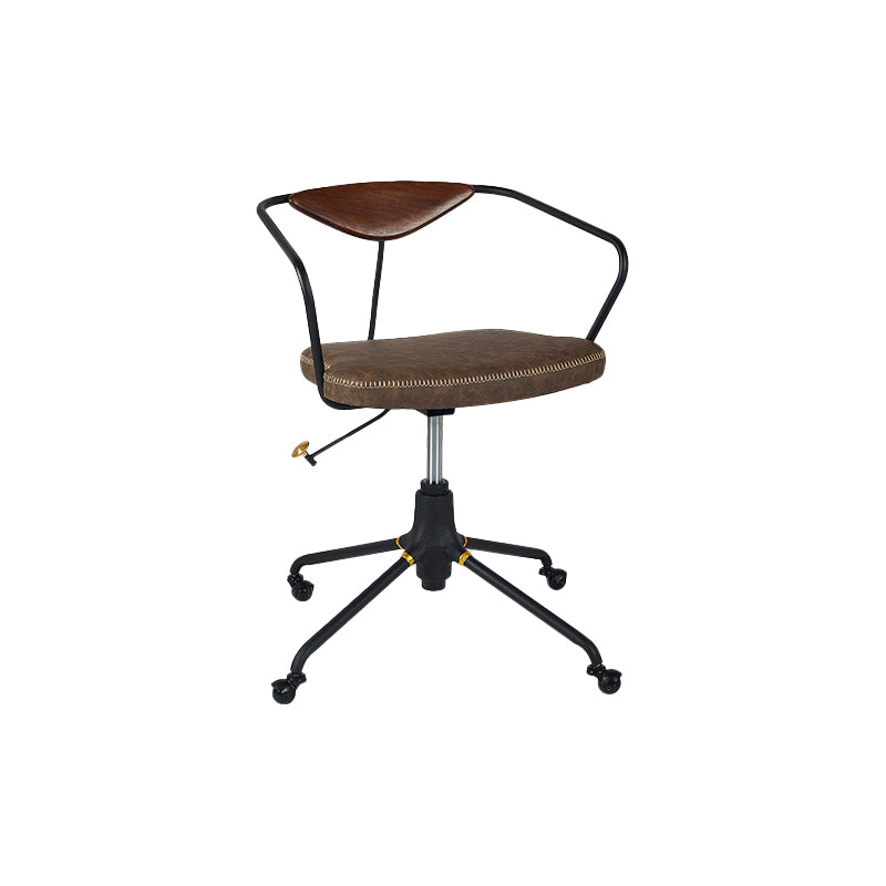 Armless Desk Chair Modern Ergonomic Office Chair with Wheels