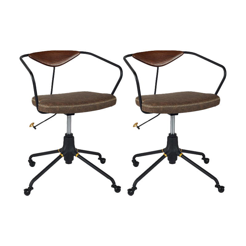 Armless Desk Chair Modern Ergonomic Office Chair with Wheels