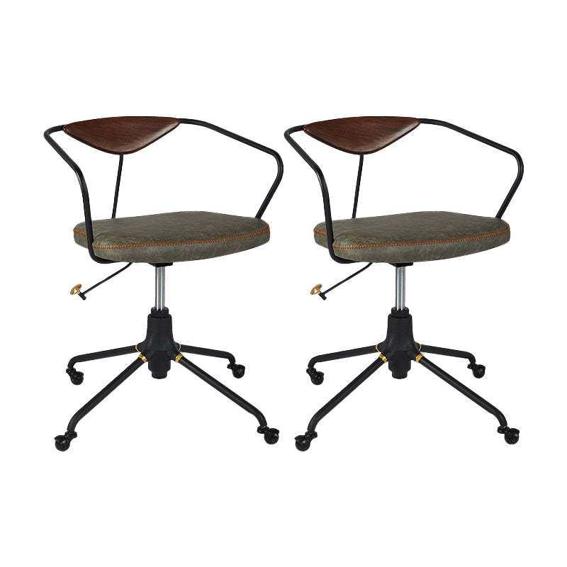 Armless Desk Chair Modern Ergonomic Office Chair with Wheels