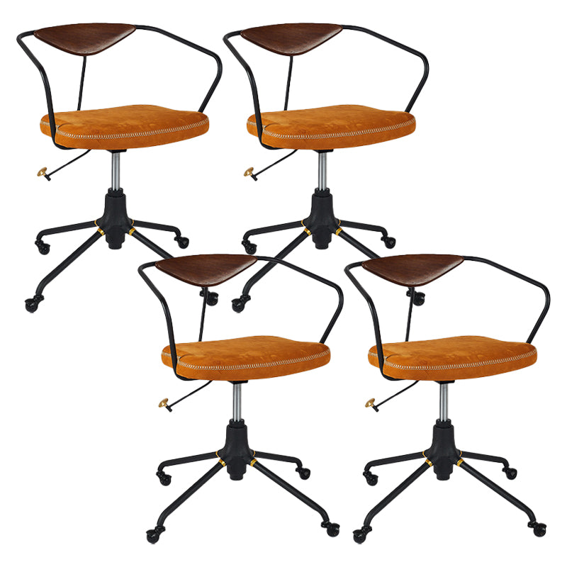 Armless Desk Chair Modern Ergonomic Office Chair with Wheels