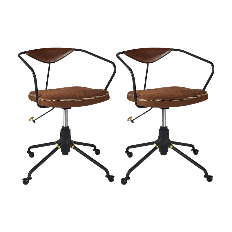 Armless Desk Chair Modern Ergonomic Office Chair with Wheels