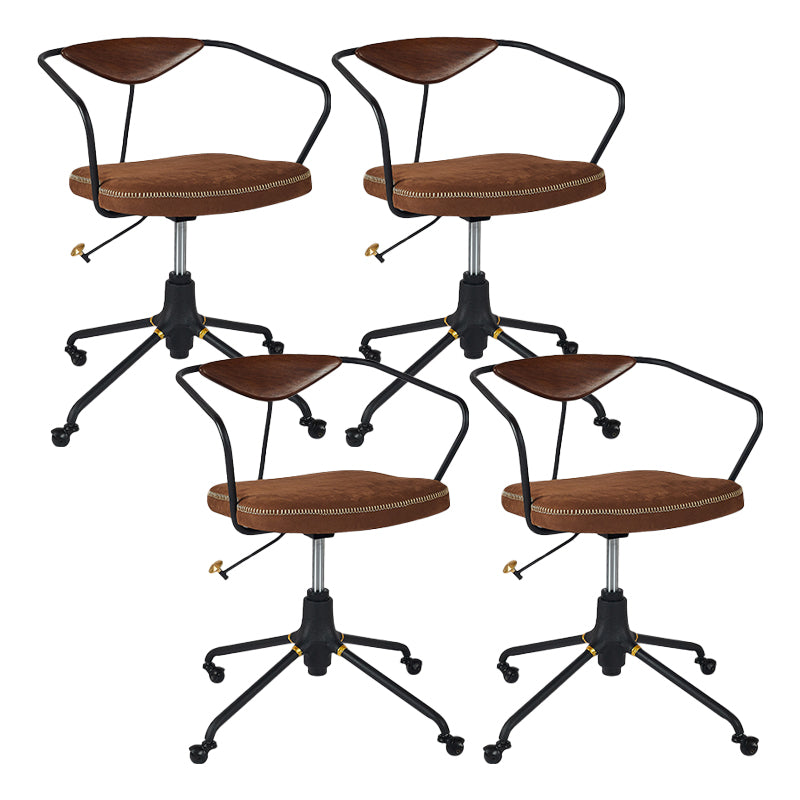 Armless Desk Chair Modern Ergonomic Office Chair with Wheels