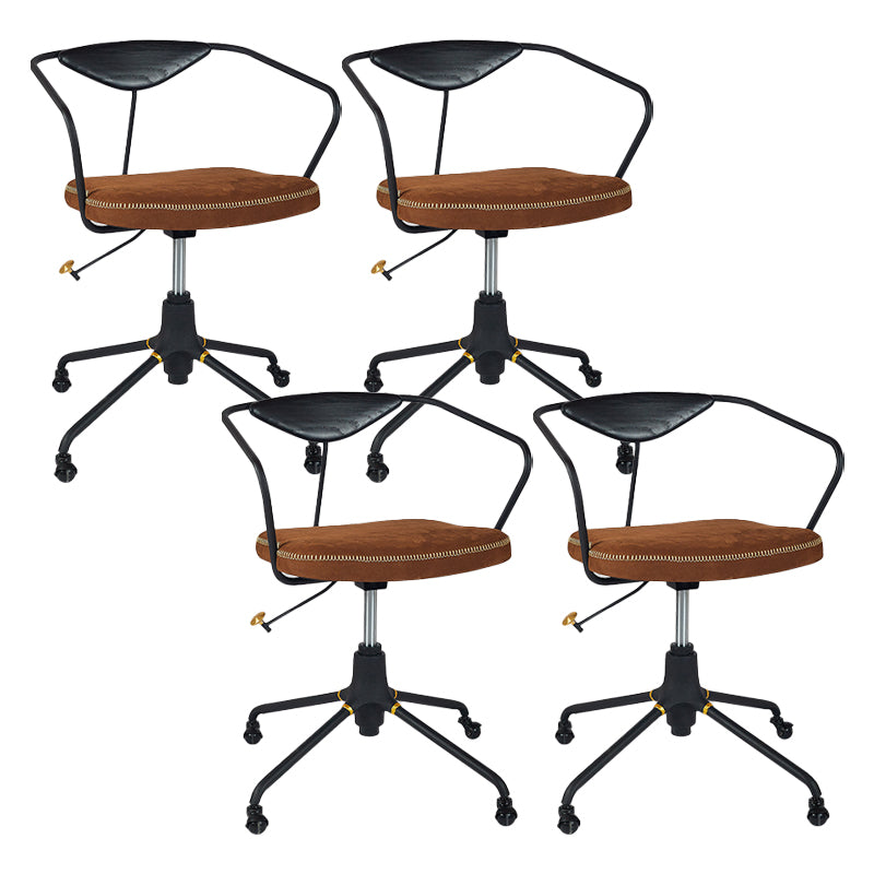 Armless Desk Chair Modern Ergonomic Office Chair with Wheels