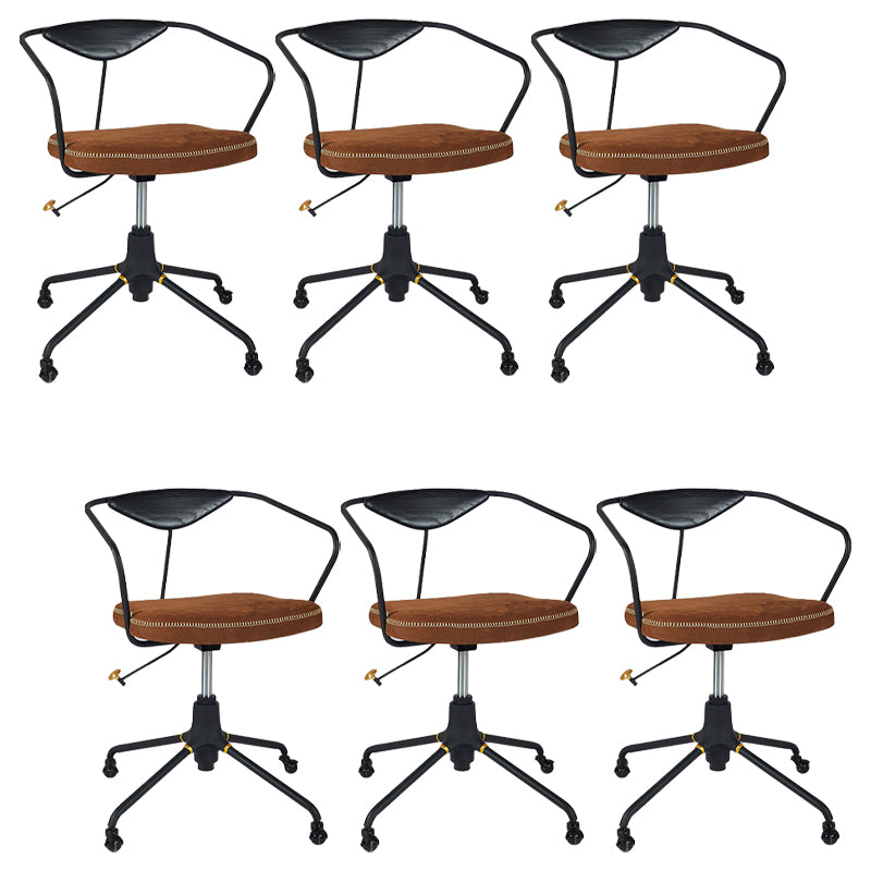 Armless Desk Chair Modern Ergonomic Office Chair with Wheels