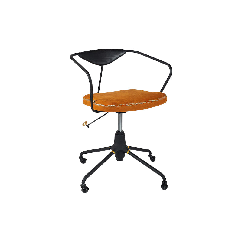 Armless Desk Chair Modern Ergonomic Office Chair with Wheels