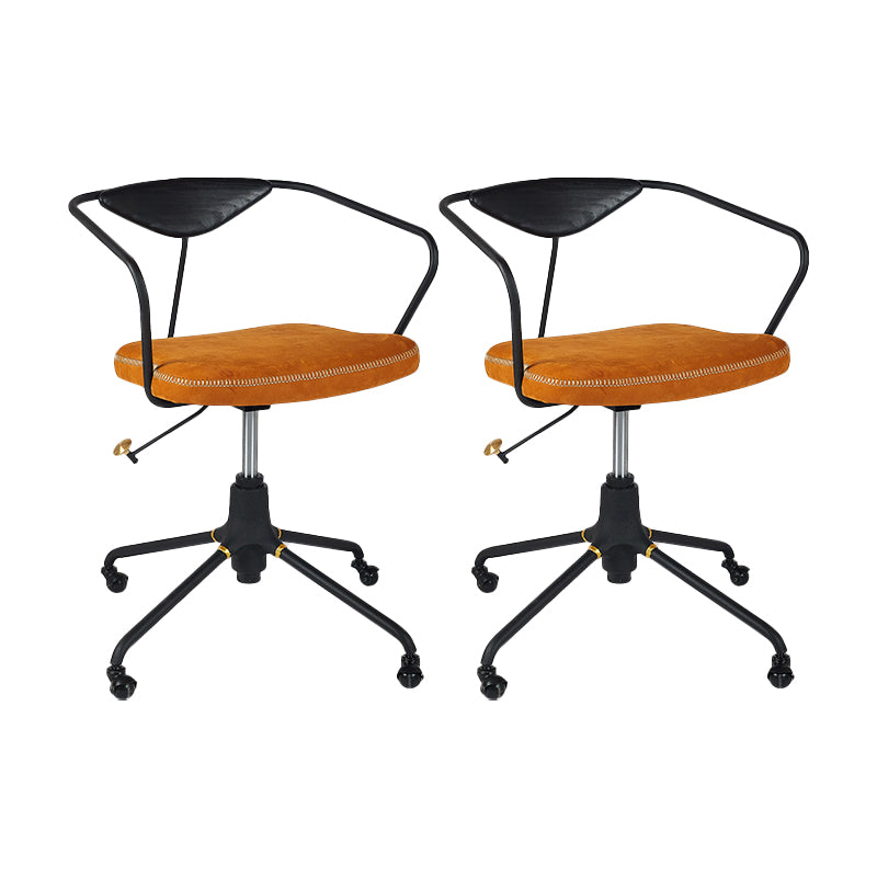 Armless Desk Chair Modern Ergonomic Office Chair with Wheels