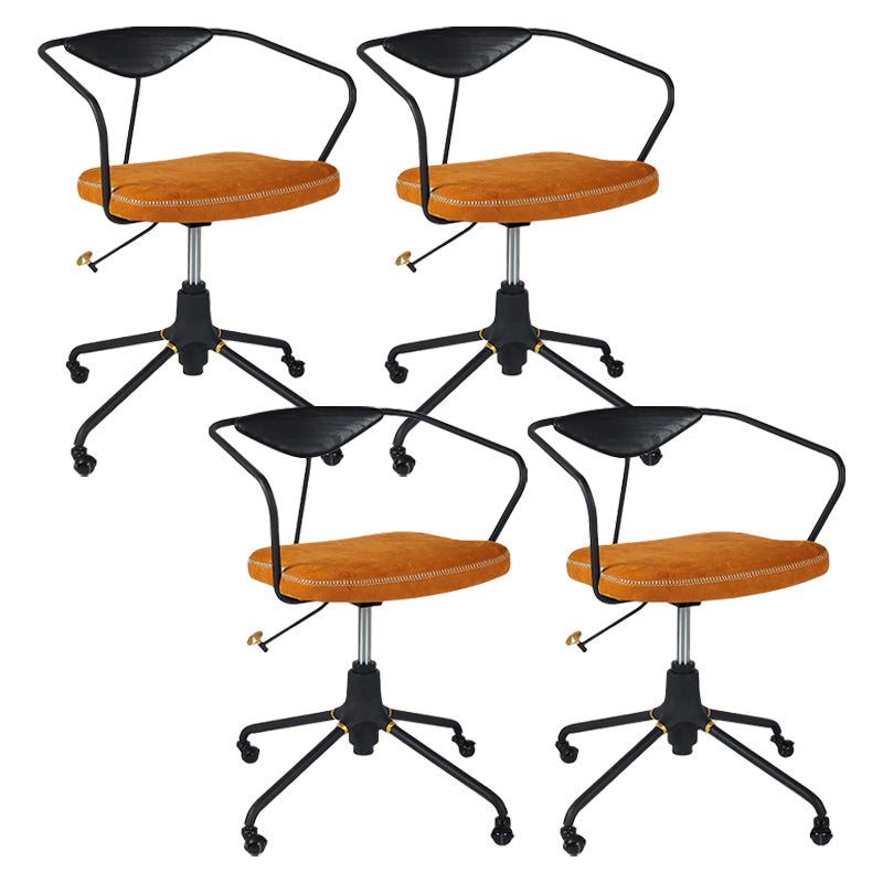 Armless Desk Chair Modern Ergonomic Office Chair with Wheels