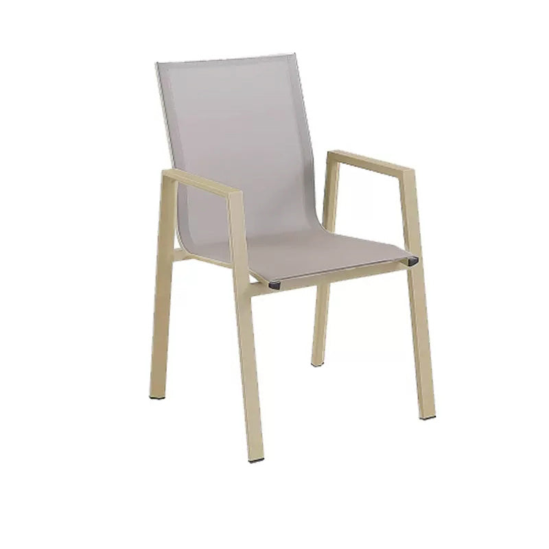 Modern Outdoor Bistro Chairs Stacking Outdoors Dining Chairs with Arm