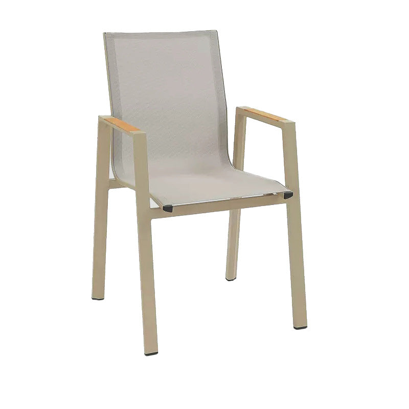 Modern Outdoor Bistro Chairs Stacking Outdoors Dining Chairs with Arm