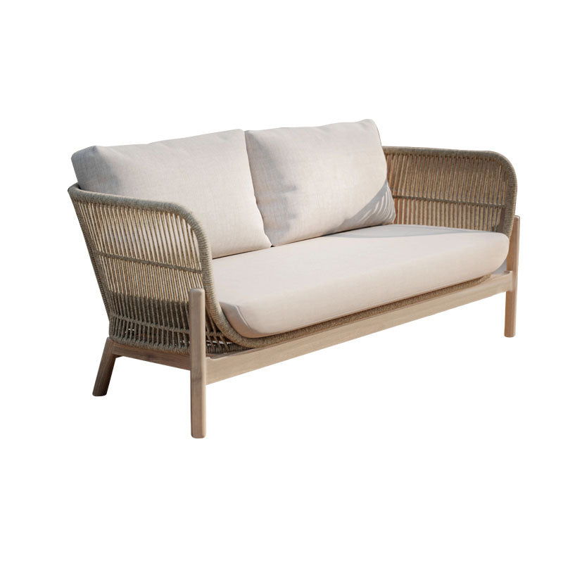 Contemporary Cushion Outdoor Sofa UV Resistant Patio Sofa in Beige