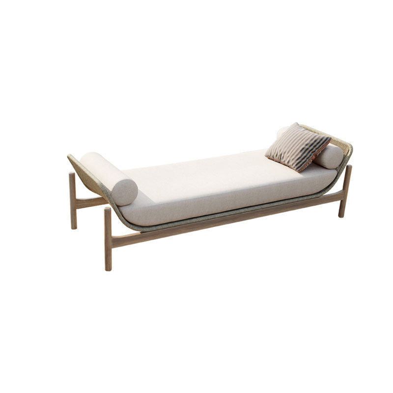 Contemporary Cushion Outdoor Sofa UV Resistant Patio Sofa in Beige