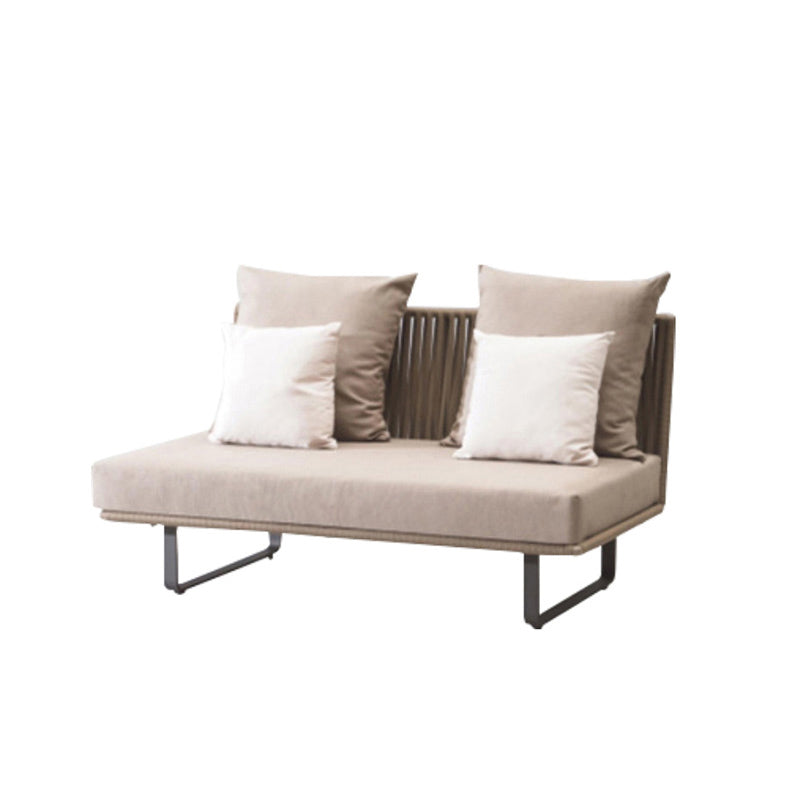 Modern Farmhouse Style Outdoor Sofa Tuxedo Arm Loveseat Seating