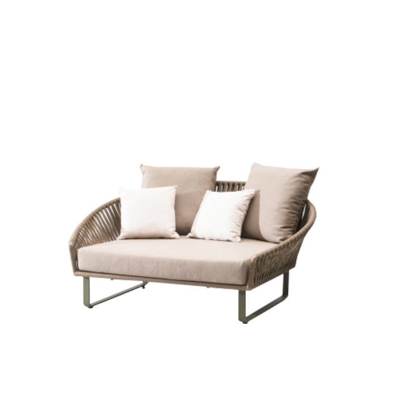 Modern Farmhouse Style Outdoor Sofa Tuxedo Arm Loveseat Seating