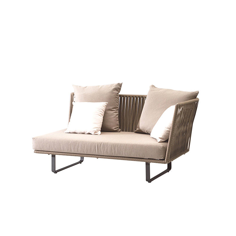 Modern Farmhouse Style Outdoor Sofa Tuxedo Arm Loveseat Seating