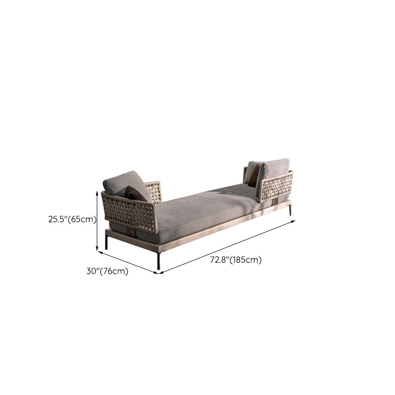 Metal Outdoor Sofa Water Proof with Four Legs Farmhouse Style Seating