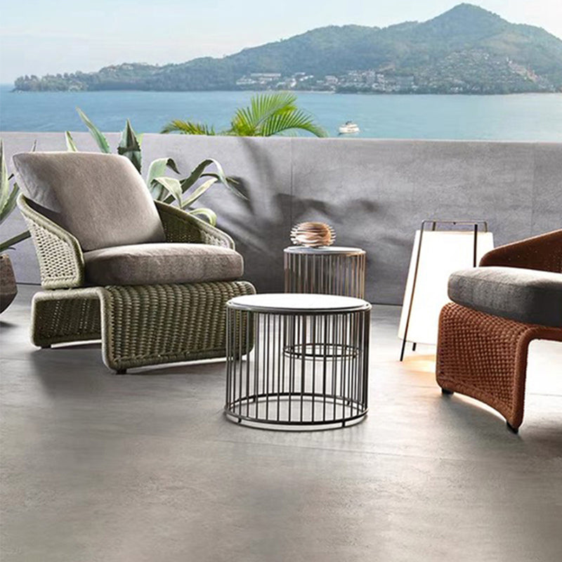 Metal Outdoor Sofa Modern Farmhouse Style Water Proof Sofa for Courtyard