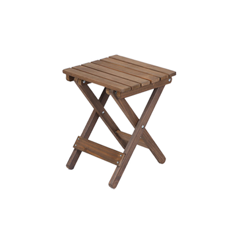 Contemporary Outdoor Chair Solid Wood Folding Brown Patio Dining Chair