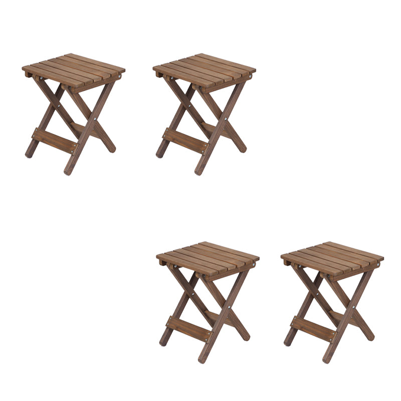 Contemporary Outdoor Chair Solid Wood Folding Brown Patio Dining Chair