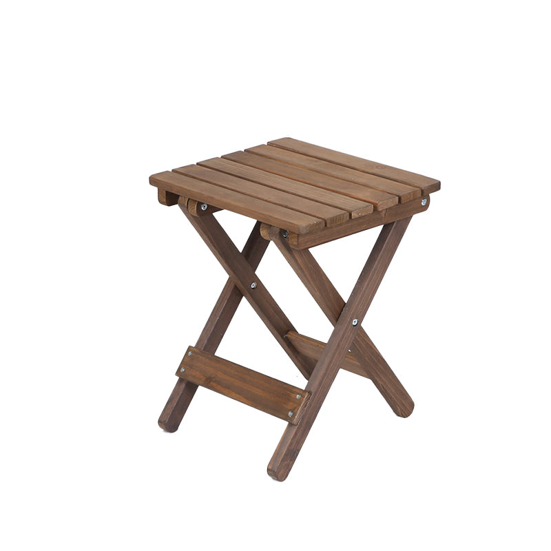 Contemporary Outdoor Chair Folding Solid Wood Open Back Dining Chair