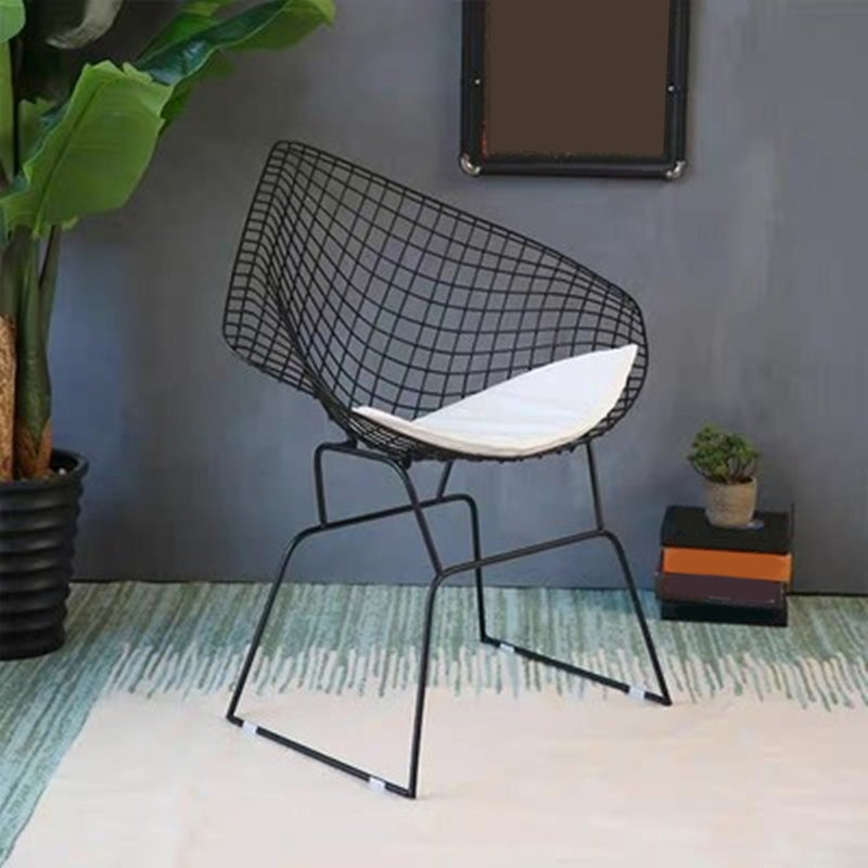 Rust Resistant Metal Side Chair Upholstered No Natural Variation Dining Side Chair