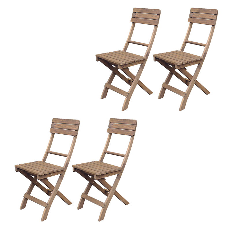 Contemporary Outdoor Chair Folding Solid Wood Patio Dining Chair