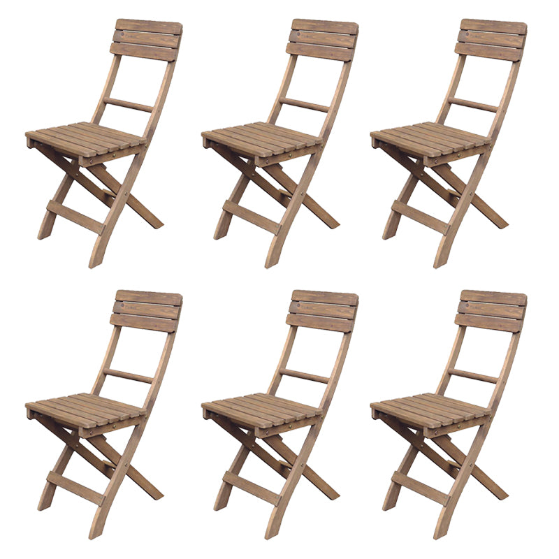 Contemporary Outdoor Chair Folding Solid Wood Patio Dining Chair