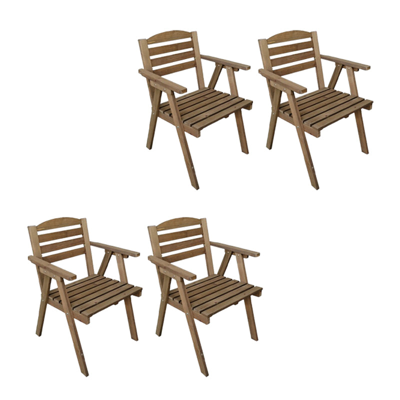 Contemporary Outdoor Chair Folding Solid Wood Patio Dining Chair