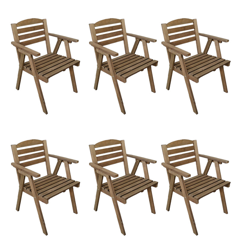 Contemporary Outdoor Chair Folding Solid Wood Patio Dining Chair