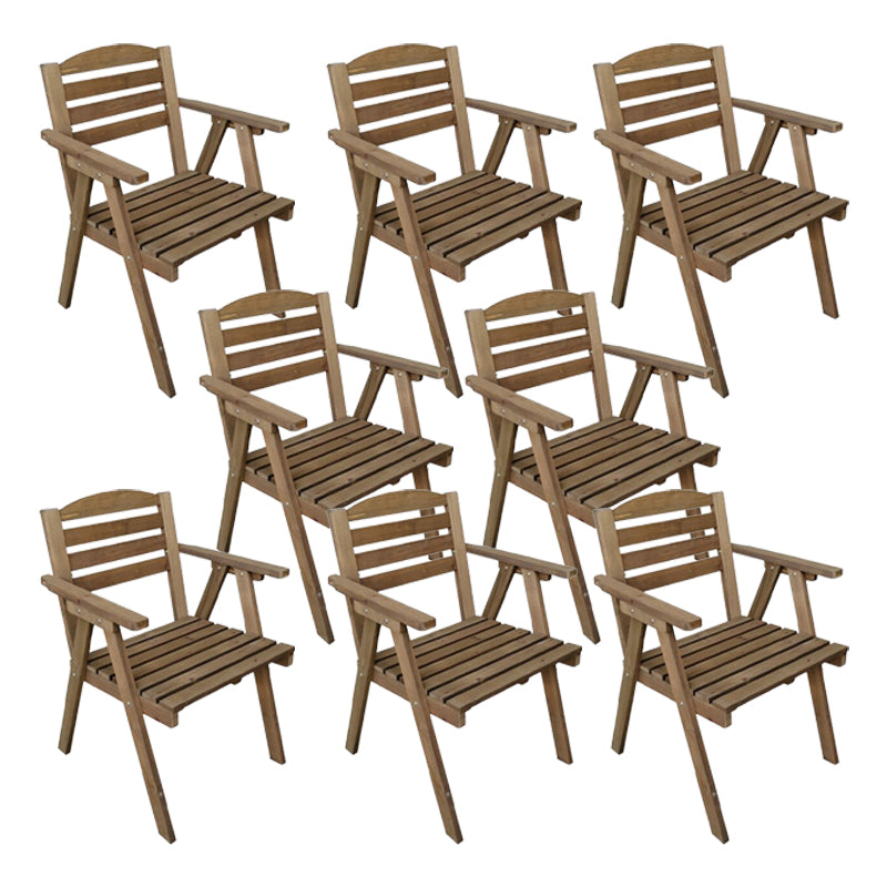 Contemporary Outdoor Chair Folding Solid Wood Patio Dining Chair