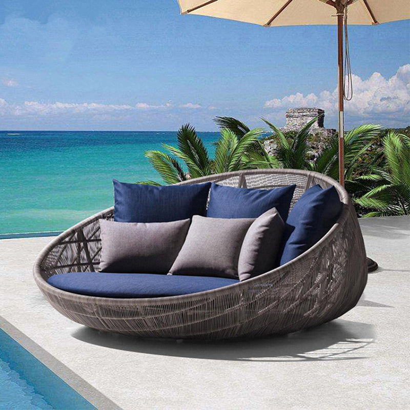 Industrial Style Outdoor Sofa Bed Water Proof Metal Sofa for Courtyard