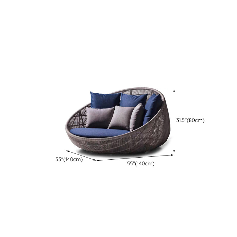 Industrial Style Outdoor Sofa Bed Water Proof Metal Sofa for Courtyard